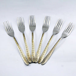 6 Pieces Stainless Steel Table Fork Set - D01 - Home Sneaks