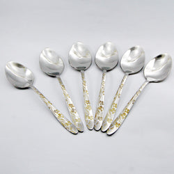 6 Pieces Stainless Steel Tea Spoons Set - D02 - Home Sneaks