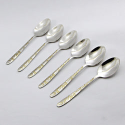 6 Pieces Stainless Steel Tea Spoons Set - D02 - Home Sneaks