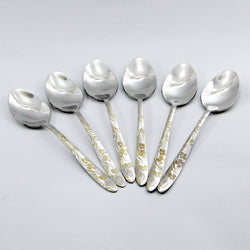6 Pieces Stainless Steel Tea Spoons Set - D02 - Home Sneaks