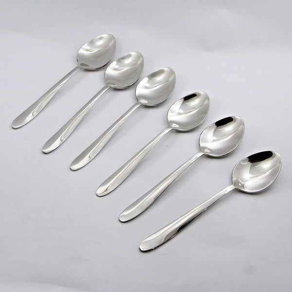 6 Pieces Stainless Steel Tea Spoons Set - D03 - Home Sneaks