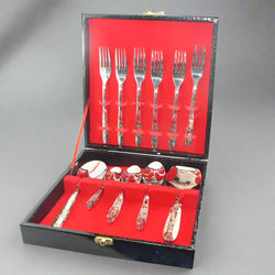 30 Pieces Stainless Steel Cutlery Brief Case Gift Box Set - D02 [6 Person Serving] - Home Sneaks