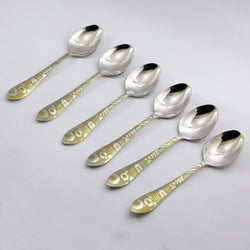 6 Pieces Stainless Steel Tea Spoons Set - D04 - Home Sneaks