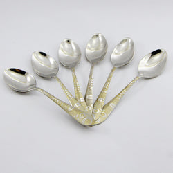 6 Pieces Stainless Steel Tea Spoons Set - D04 - Home Sneaks