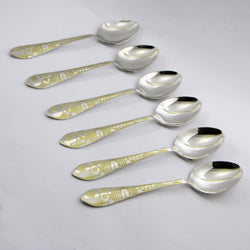 6 Pieces Stainless Steel Tea Spoons Set - D04 - Home Sneaks