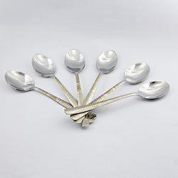 6 Pieces Stainless Steel Tea Spoons Set - D05 - Home Sneaks