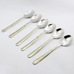 6 Pieces Stainless Steel Tea Spoons Set - D05 - Home Sneaks