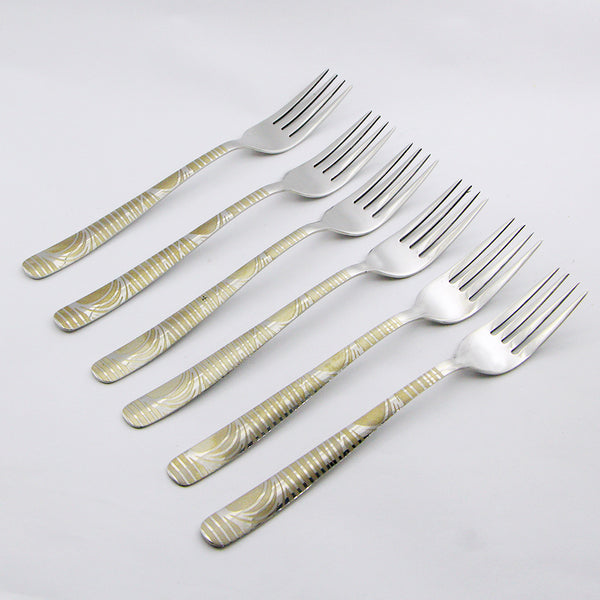 6 Pieces Stainless Steel Table Fork Set - D05 - Home Sneaks