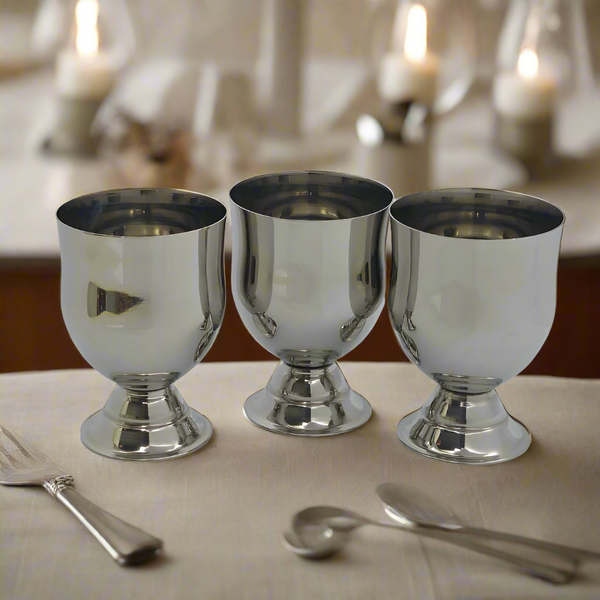 Stainless Steel Wine Glasses Set (Premium Quality)