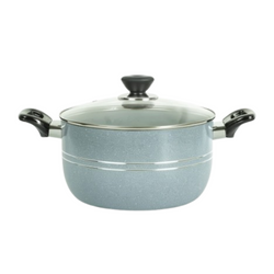 15-Piece Marble Coated Non-Stick Crescent Cookware Gift Set – Grey