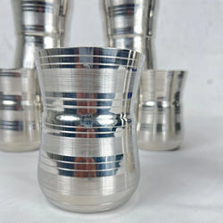 7 Pieces Pure Stainless Steel Water Set [6 Glass and 1 Jug] D2