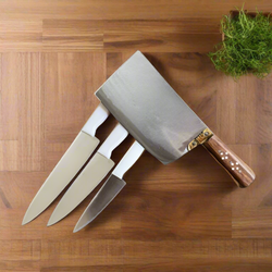 Premium 4-Piece Kitchen Knife & Kamani Toka Set – Complete Qurbani Set