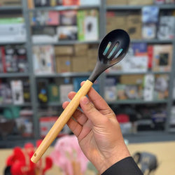 Premium Quality 11 Pieces Kitchen Utensil Set Cooking Utensils Tool Set with Plastic Utensil Holder, Non-stick Silicone and Heat Resistant Wooden Utensils – Imported