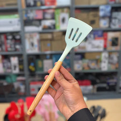 Premium Quality 11 Pieces Kitchen Utensil Set Cooking Utensils Tool Set with Plastic Utensil Holder, Non-stick Silicone and Heat Resistant Wooden Utensils – Imported