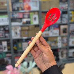 Premium Quality 11 Pieces Kitchen Utensil Set Cooking Utensils Tool Set with Plastic Utensil Holder, Non-stick Silicone and Heat Resistant Wooden Utensils – Imported